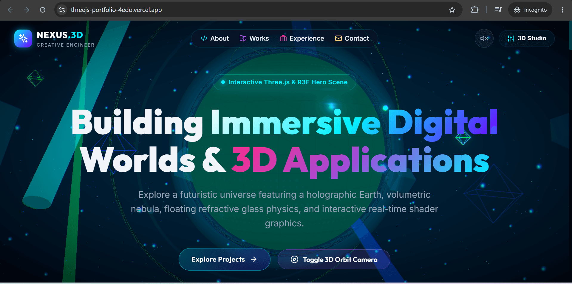 3D Animated Portfolio